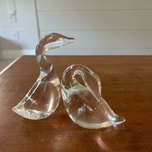NEW IN BOX Steuben Glass Goose and Gander
